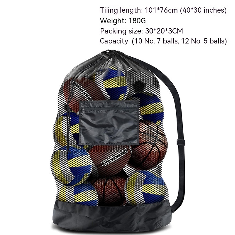 Basketball Mesh Carry Bag with Pocket